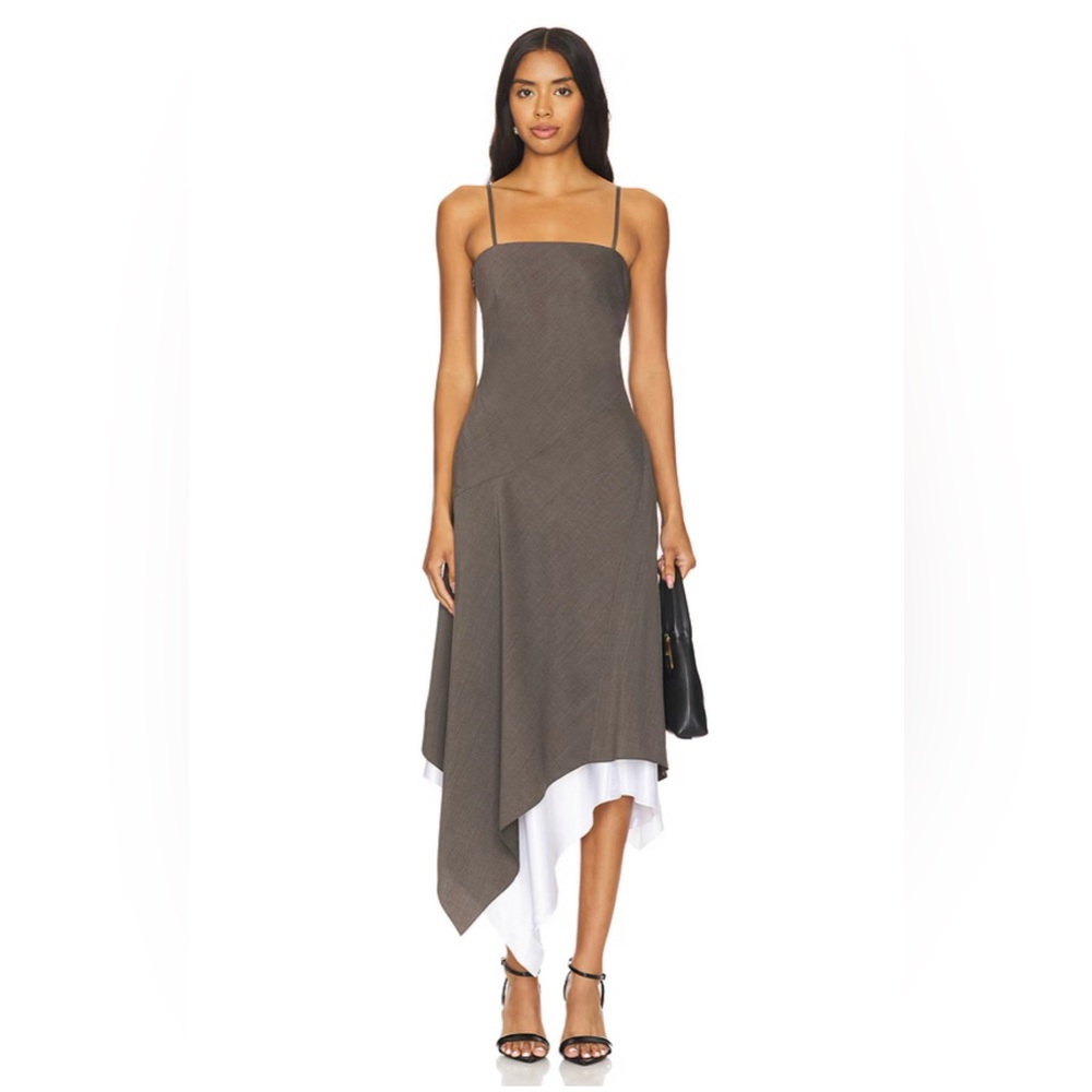 HELMUT LANG ASYMMETRICAL LAYERED DRESS